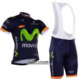 2017 Maillot Ciclismo Movistar Champion Espagne Manches Courtes et Cuissard