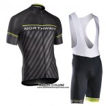 2017 Maillot Ciclismo Northwave Noir et Vert Manches Courtes et Cuissard