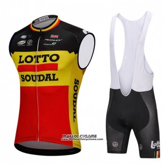 2018 Gilet Coupe-vent Lotto Soudal Noir et Jaune