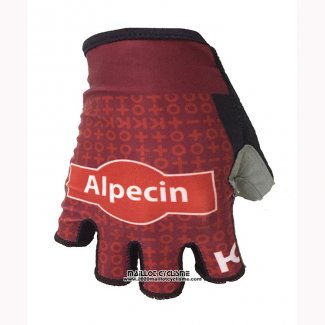 2018 Katusha Alpecin Gants Ete Ciclismo Rouge