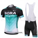 2018 Maillot Ciclismo Bora Vert et Noir Manches Courtes et Cuissard