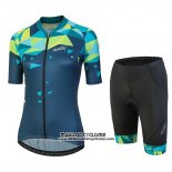 2018 Maillot Ciclismo Femme Nalini Chic Vert Manches Courtes et Cuissard