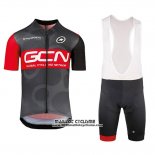 2018 Maillot Ciclismo GCN Noir et Rouge Manches Courtes et Cuissard