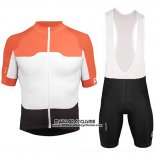 2018 Maillot Ciclismo POC Orange et Blanc Manches Courtes et Cuissard