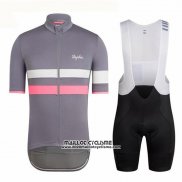 2018 Maillot Ciclismo Ralph Gris et Rouge Manches Courtes et Cuissard