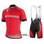 2018 Maillot Ciclismo Specialized Rouge Blanc Noir Manches Courtes et Cuissard