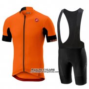 2019 Maillot Ciclismo Castelli Aero Race Orange Manches Courtes et Cuissard