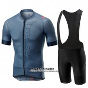 2019 Maillot Ciclismo Castelli Climber's 2.0 Gris Bleu Manches Courtes et Cuissard