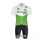 2019 Maillot Ciclismo Dimension Data Vert Blanc Manches Courtes et Cuissard