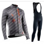 2019 Maillot Ciclismo Northwave Gris Manches Longues et Cuissard