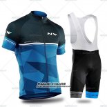 2019 Maillot Ciclismo Northwave Noir Bleu Manches Courtes et Cuissard