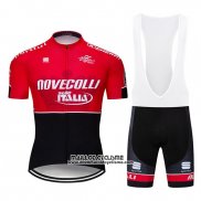 2019 Maillot Ciclismo Nove Colli Rouge Noir Manches Courtes et Cuissard