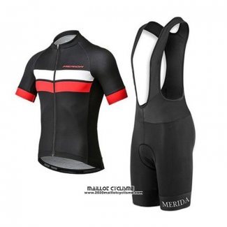 2020 Maillot Ciclismo Merida Noir Blanc Rouge Manches Courtes et Cuissard