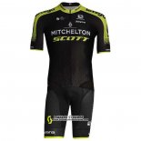 2020 Maillot Ciclismo Mitchelton-scott Noir Jaune Manches Courtes et Cuissard