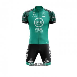 2020 Maillot Ciclismo Vital Concept-bb Hotels Blanc Vert Manches Courtes et Cuissard(1)