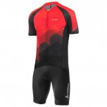 2020 Maillot Cyclisme Loffler Noir Rouge Manches Courtes et Cuissard