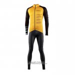2021 Maillot Cyclisme Nalini Jaune Manches Longues et Cuissard