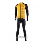 2021 Maillot Cyclisme Nalini Jaune Manches Longues et Cuissard