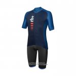 2021 Maillot Cyclisme RH+ Bleu Manches Courtes et Cuissard 2021 Maillot Cyclisme RH+ Bleu Manches Courtes et Cuissard