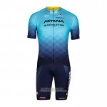 2022 Maillot Cyclisme Astana Bleu Manches Courtes et Cuissard