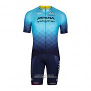 2022 Maillot Cyclisme Astana Bleu Manches Courtes et Cuissard