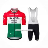 2024 Maillot Cyclisme Jumbo Visma Rouge Blanc Vert Manches Courtes Et Cuissard