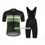 2024 Maillot Cyclisme Maloja Noir Vert Manches Courtes Et Cuissard