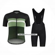 2024 Maillot Cyclisme Maloja Noir Vert Manches Courtes Et Cuissard