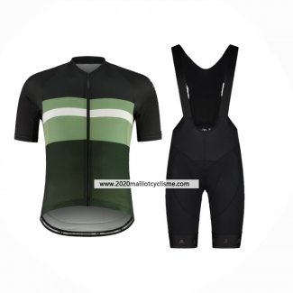 2024 Maillot Cyclisme Maloja Noir Vert Manches Courtes Et Cuissard