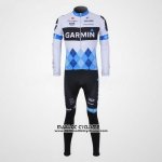 2011 Maillot Ciclismo Garmin Cervelo Bleu et Blanc Manches Longues et Cuissard 2011 Maillot Ciclismo Garmin Cervelo Bleu et Blanc Manches Longues et Cuissard