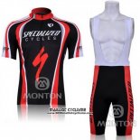 2011 Maillot Ciclismo Specialized Rouge et Noir Manches Courtes et Cuissard