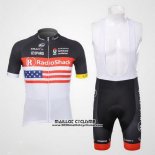 2012 Maillot Ciclismo Radioshack Champion Etats Unis Manches Courtes et Cuissard