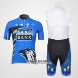 2012 Maillot Ciclismo Saxo Bank Bleu Manches Courtes et Cuissard