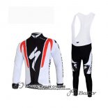 2012 Maillot Ciclismo Specialized Noir et Rouge Manches Longues et Cuissard