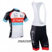 2013 Maillot Ciclismo Radioshack Blanc et Noir Manches Courtes et Cuissard