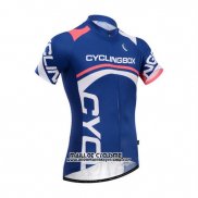 2014 Maillot Ciclismo Fox Cyclingbox Bleu Manches Courtes et Cuissard