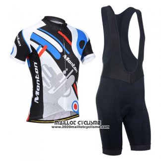 2014 Maillot Ciclismo Monton Bleu et Gris Manches Courtes et Cuissard