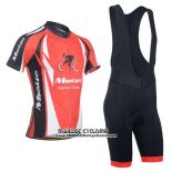 2014 Maillot Ciclismo Monton Orange et Noir Manches Courtes et Cuissard