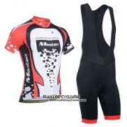 2014 Maillot Ciclismo Monton Rouge et Blanc Manches Courtes et Cuissard