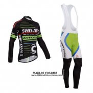 2014 Maillot Ciclismo Sho-Air Cannondale Noir Manches Longues et Cuissard