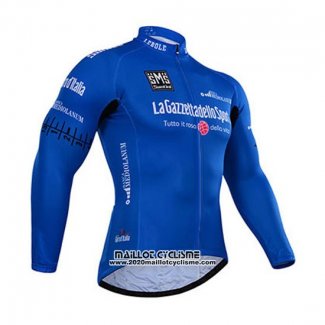 2015 Maillot Ciclismo Giro D'italie Bleu Manches Longues et Cuissard