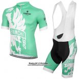 2016 Maillot Ciclismo Bianchi Vert et Blanc Manches Courtes et Cuissard