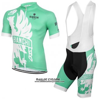 2016 Maillot Ciclismo Bianchi Vert et Blanc Manches Courtes et Cuissard