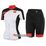 2016 Maillot Ciclismo Castelli Blanc Rouge Manches Courtes et Cuissard