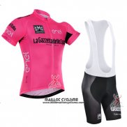 2016 Maillot Ciclismo Giro D'italie Rose et Noir Manches Courtes et Cuissard