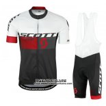 2016 Maillot Ciclismo Scott Rouge et Blanc Manches Courtes et Cuissard