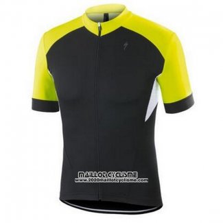 2016 Maillot Ciclismo Specialized Noir et Jaune Manches Courtes et Cuissard