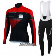 2016 Maillot Ciclismo Sportful Rouge Manches Longues et Cuissard