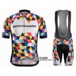 2016 Maillot Ciclismo Trek Bontrager Noir et Blanc Manches Courtes et Cuissard