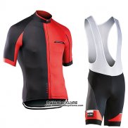 2017 Maillot Ciclismo Northwave Blade Noir et Rouge Manches Courtes et Cuissard